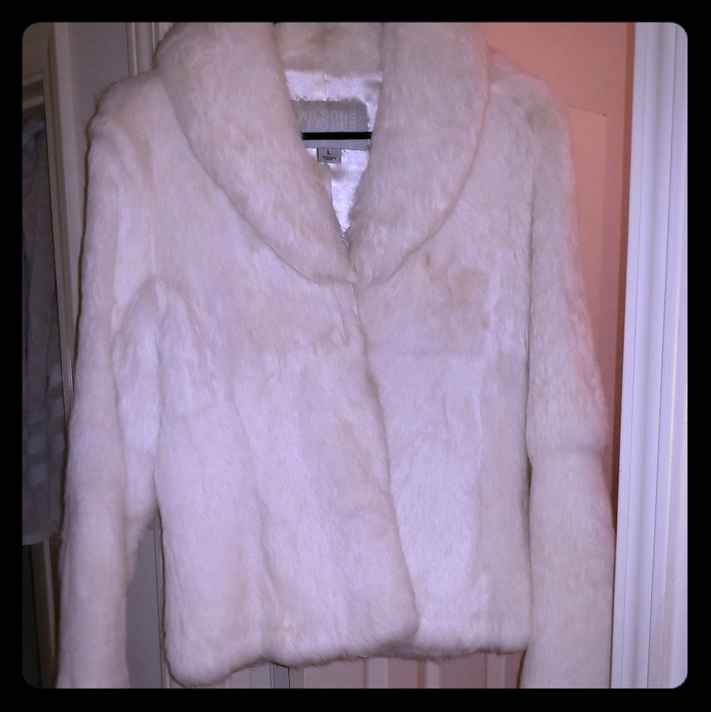 Wilsons Leather Rabbit Fur Coat